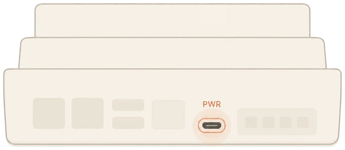Anschluss PWR am Optima Gateway 5