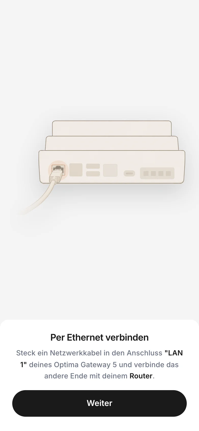 Per Ethernet verbinden