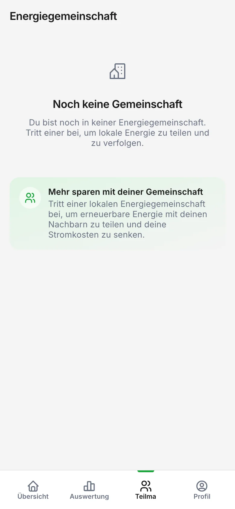 Tab Teilma ohne Mitgliedschaft