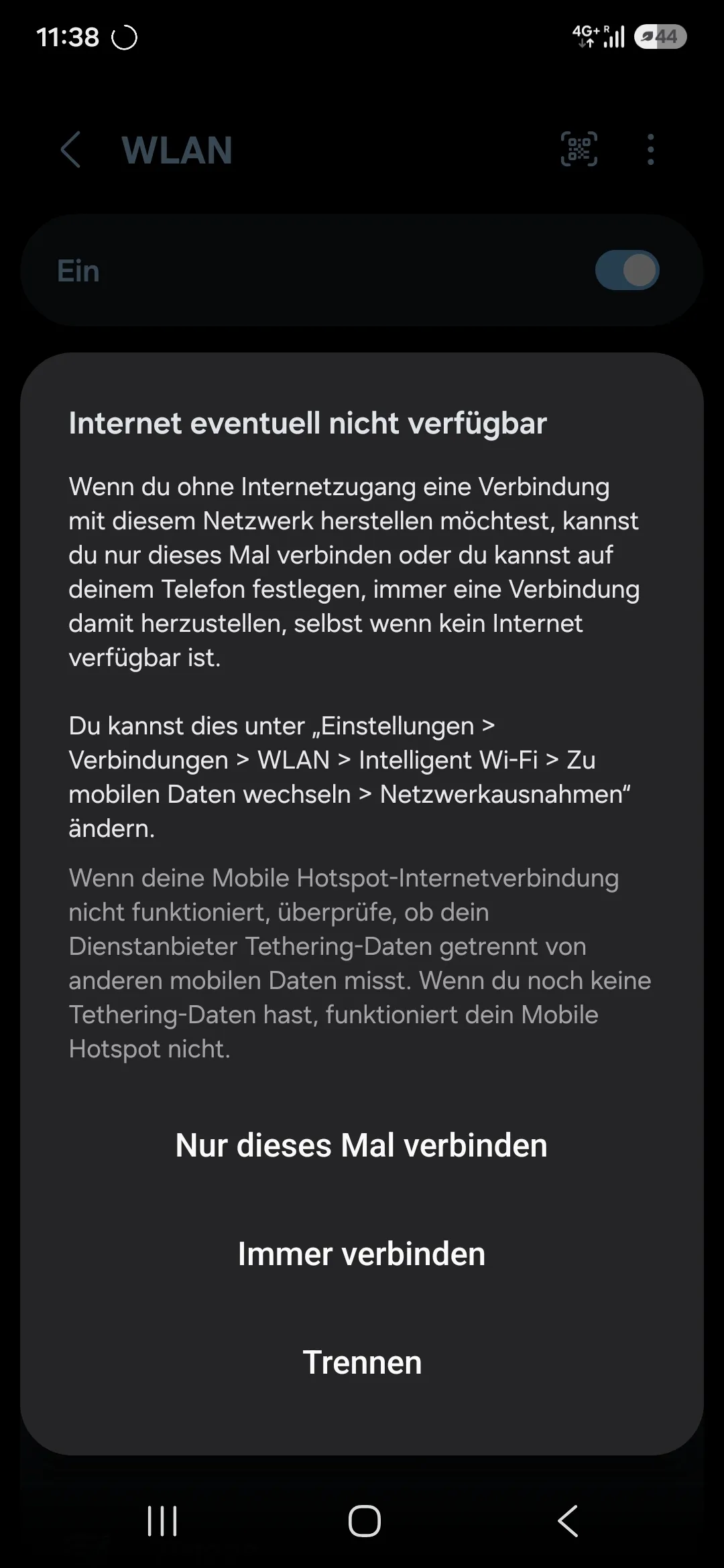 Android: Immer verbinden